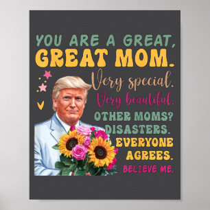 Affiche Citation drôle de Donald Trump pour la fête des mè