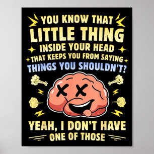 Affiche Citation drôle de filtre Contrôle d'impulsion Humo
