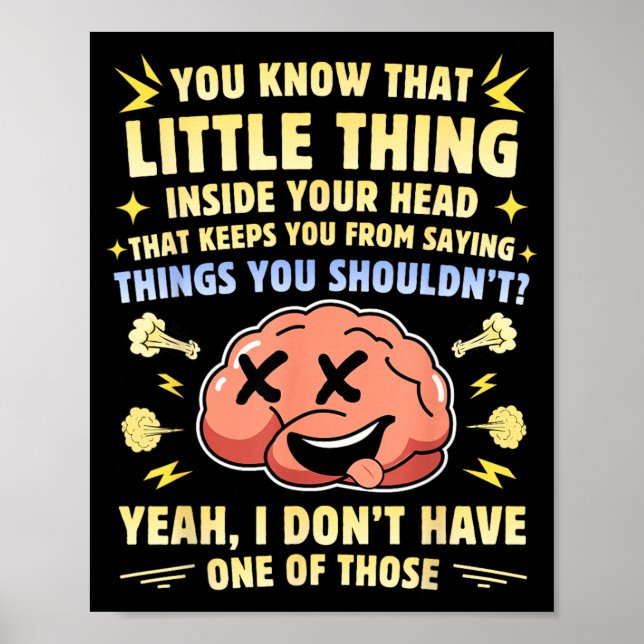 Affiche Citation drôle de filtre Contrôle d'impulsion Humo (Devant)