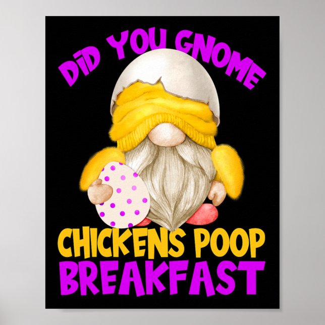 Affiche Citation drôle de gnome de poulet pour femmes Les  (Devant)