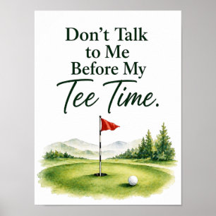 Affiche Citation drôle de golf pour golfeur