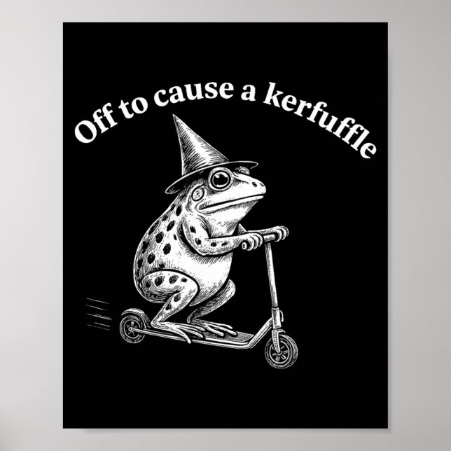 Affiche Citation drôle de grenouille espièglerie humour fa (Devant)