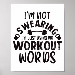 Affiche Citation drôle de gym pour entraînement de muscula