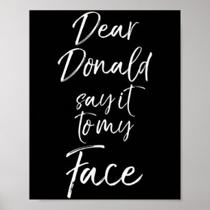 Affiche Citation drôle de Kamala Harris Mignonne Cher Dona
