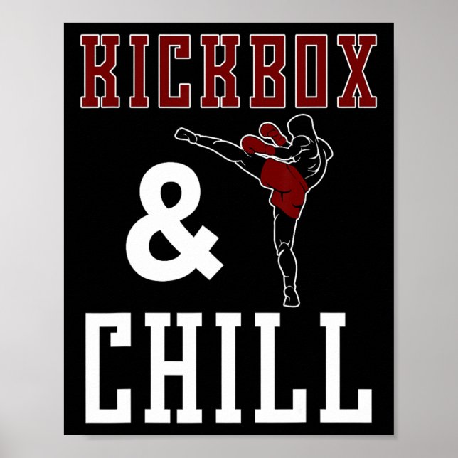 Affiche Citation drôle de kickbox et de kickboxing décontr (Devant)