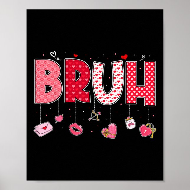 Affiche Citation drôle de mème Bruh salutation frère adole (Devant)
