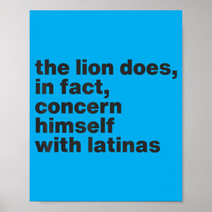 Affiche Citation drôle de mème : le lion concerne en fait
