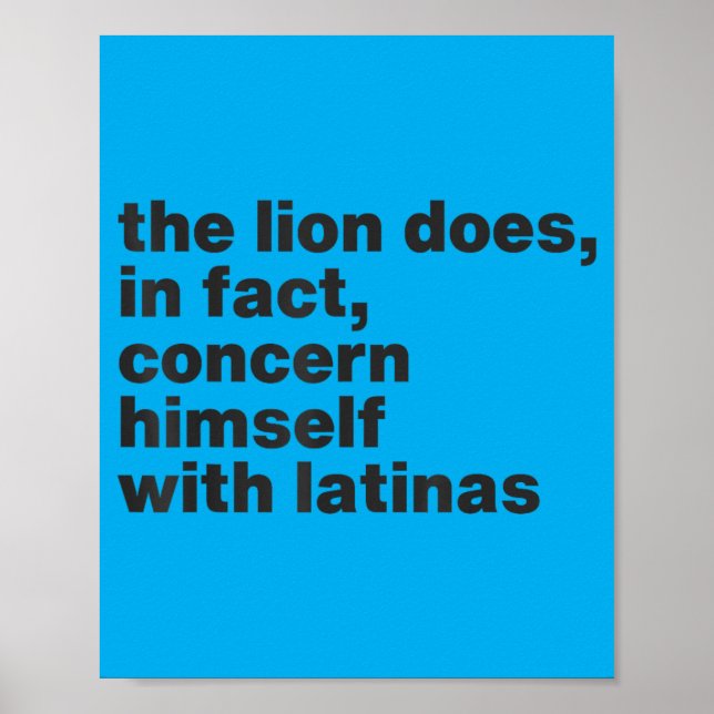 Affiche Citation drôle de mème : le lion concerne en fait  (Devant)