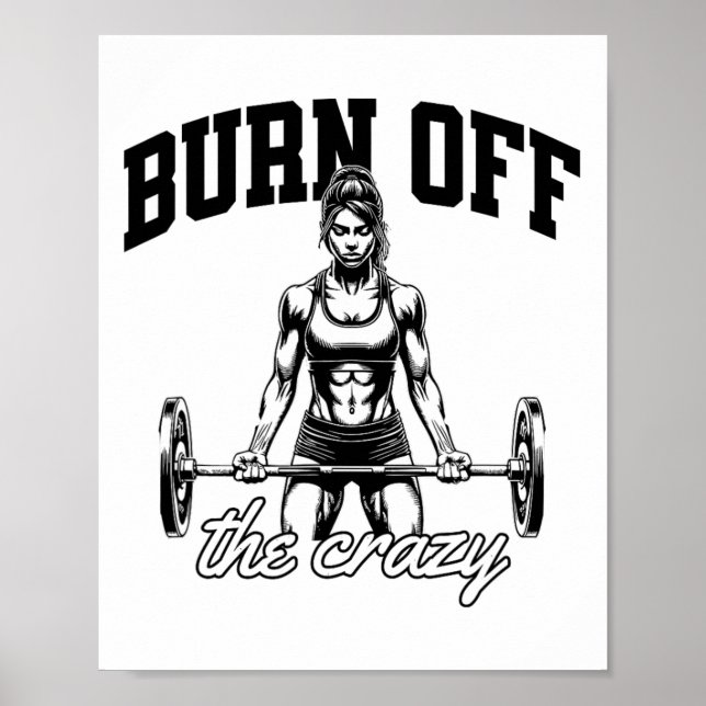 Affiche Citation drôle de musculation et de force (Devant)