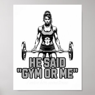 Affiche Citation drôle de musculation pour femmes