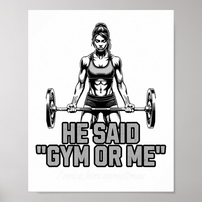 Affiche Citation drôle de musculation pour femmes  (Devant)