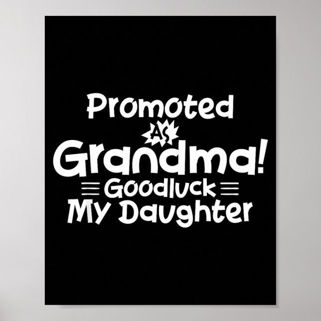 Affiche Citation drôle de nouvelle grand-mère Promotion Gr (Devant)