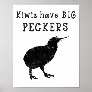 Affiche Citation drôle de Nouvelle-Zélande Kiwis ont de gr