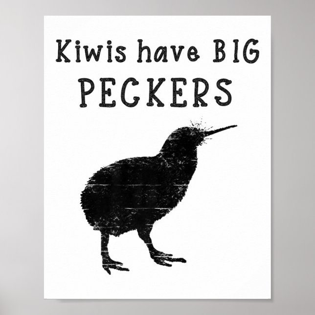 Affiche Citation drôle de Nouvelle-Zélande Kiwis ont de gr (Devant)