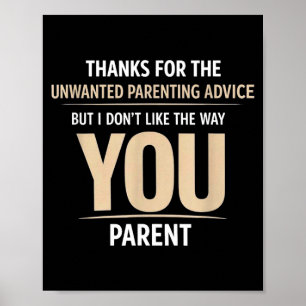 Affiche Citation drôle de parentalité humour sarcastique m