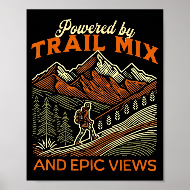 Affiche Citation drôle de randonneur randonnée  (Devant)
