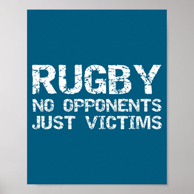 Affiche Citation drôle de rugby pour hommes Rugby pas d'ad (Devant)