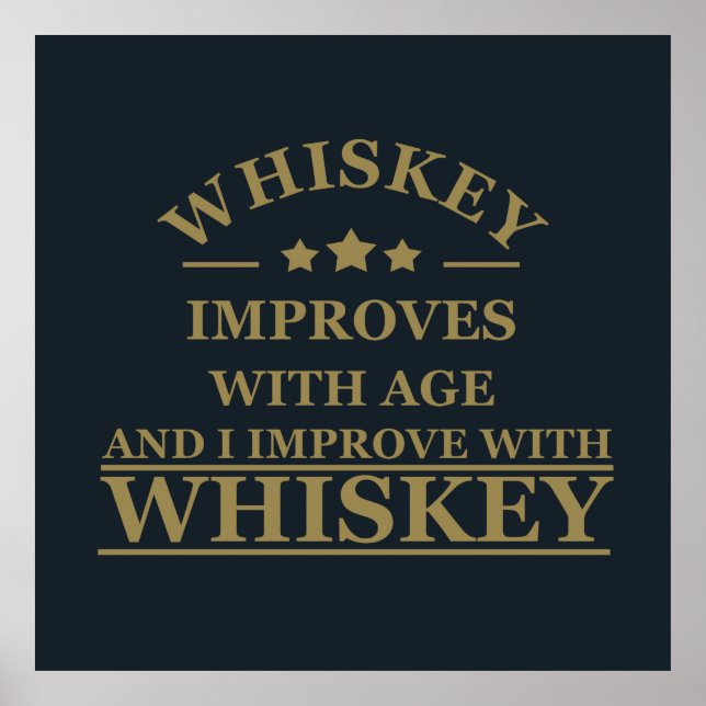 Affiche citation drôle de whiskey (Devant)
