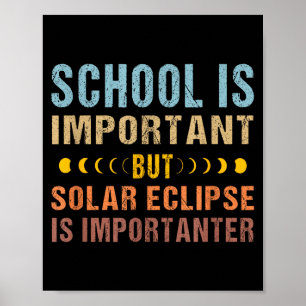 Affiche Citation drôle d'éclipse solaire École importante