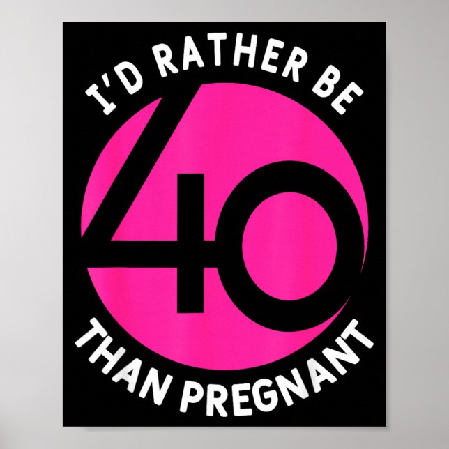 Affiche Citation drôle et sarcastique pour un 40e annivers (Devant)