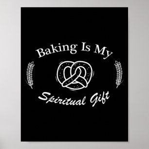 Affiche Citation drôle La cuisson est mon cadeau srituel p