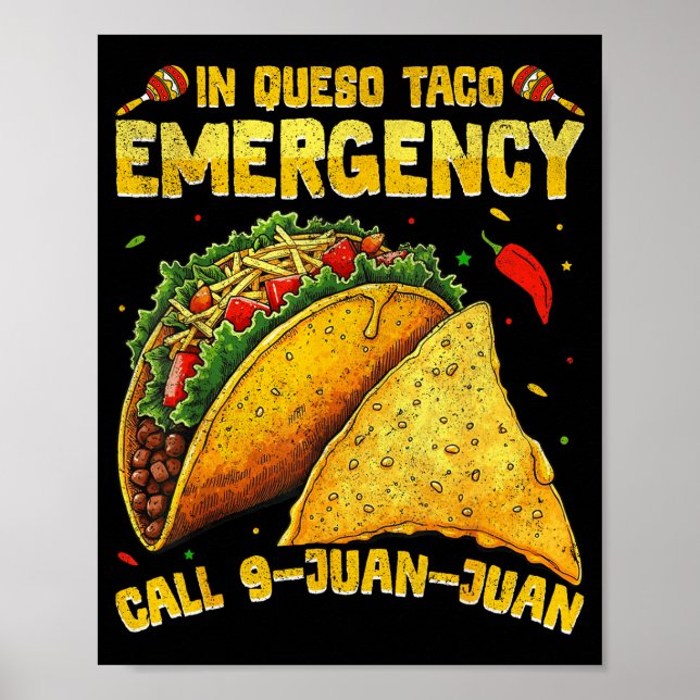 Affiche Citation drôle mème cinco de mayo mexicain taco fi (Devant)