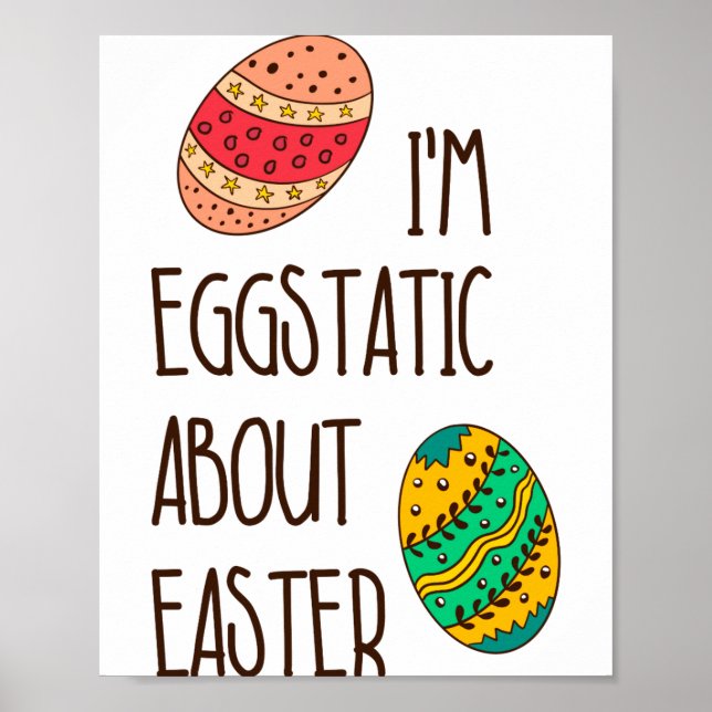 Affiche Citation drôle mignonne de Pâques humoristique Egg (Devant)