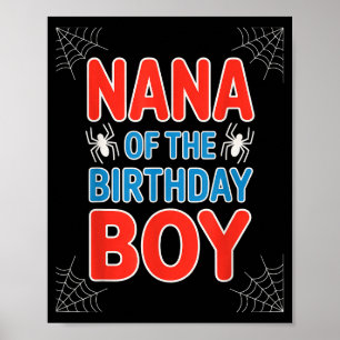 Affiche Citation drôle Nana du garçon d'anniversaire Thème