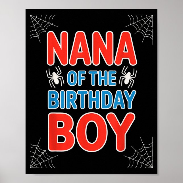Affiche Citation drôle Nana du garçon d'anniversaire Thème (Devant)