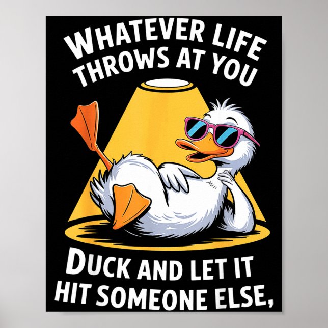 Affiche Citation drôle pour les amateurs de canards pour h (Devant)
