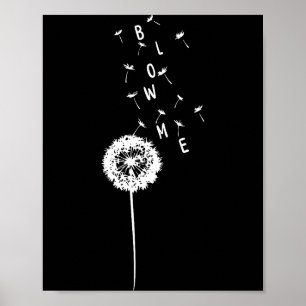 Affiche Citation drôle rétro vintage fleur pissenlit souff