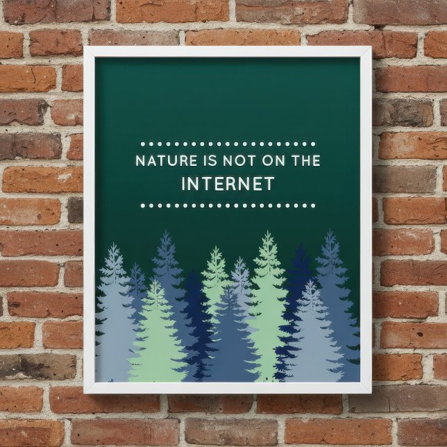 Affiche Citation drôle sur la nature et Internet (Créateur téléchargé)