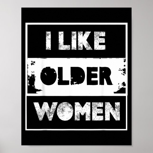Affiche Citation drôle sur les femmes plus âgées Humour sa (Devant)