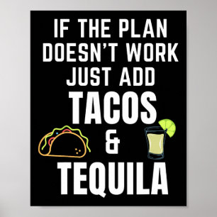 Affiche Citation Drôle Tacos Et Tequila Pour Cinco De Mayo
