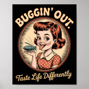 Affiche Citation drôle vintage de lécheur de bug humour no