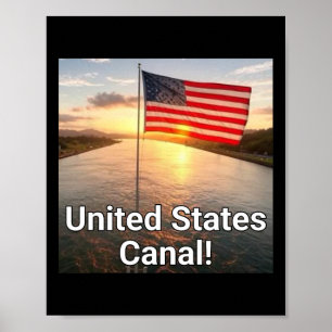 Affiche Citation du canal des États-Unis Trump, Drapeau am
