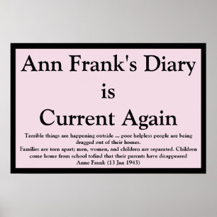 Affiche Citation du Journal d'Ann Frank