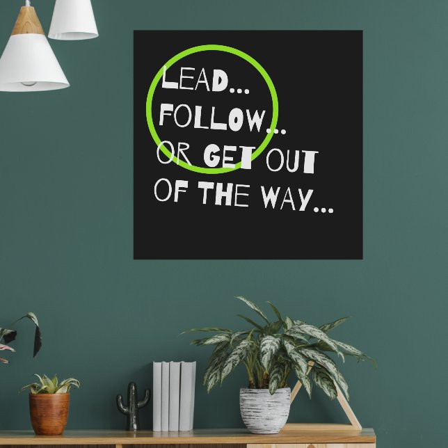 Affiche Citation du leadership amusant et sensé Typographi (Salon 1)