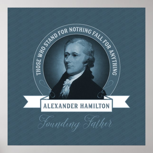 Affiche Citation du père fondateur Alexander Hamilton (Devant)