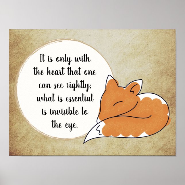 Affiche Citation du Petit Prince (Devant)