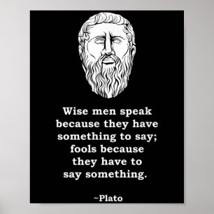 Affiche Citation du philosophe Platon - Philosophie Étudia