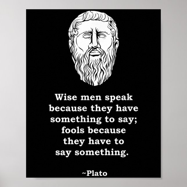 Affiche Citation du philosophe Platon - Philosophie Étudia (Devant)