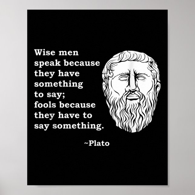 Affiche Citation du philosophe Platon - Philosophie Étudia (Devant)