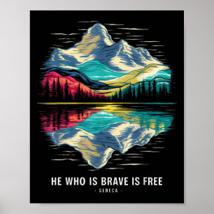 Affiche Citation du philosophe Stoic Seneca Brave stoïcism