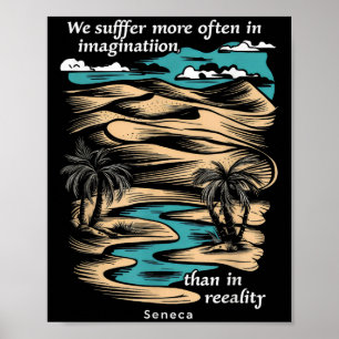 Affiche Citation du philosophe stoïque Seneca Cool Motiva
