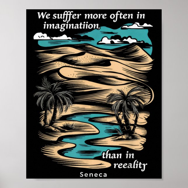Affiche Citation du philosophe stoïque Seneca Cool Motiva (Devant)