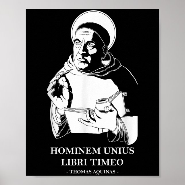 Affiche Citation du philosophe Unius Libri Thomas Aquinas (Devant)