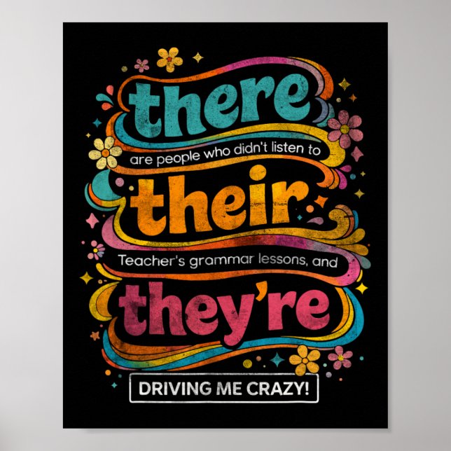 Affiche Citation du professeur de grammaire Groovy sur The (Devant)