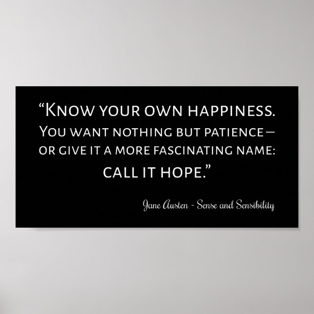 Affiche Citation Du Sens Et De La Sensibilité I (Devant)