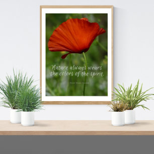 Affiche Citation Emerson des couleurs naturelles